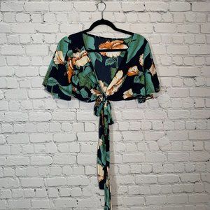 Shein Floral Crop Top Large
